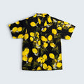 Stoxx Black Lemon Print Camp Collar Shirt — Size M