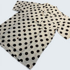 Stoxx Cream Polka Dot Camp Collar Shirt — Size M