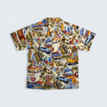 Stoxx Cream Route 66 Americana Print Camp Collar Shirt — Size M