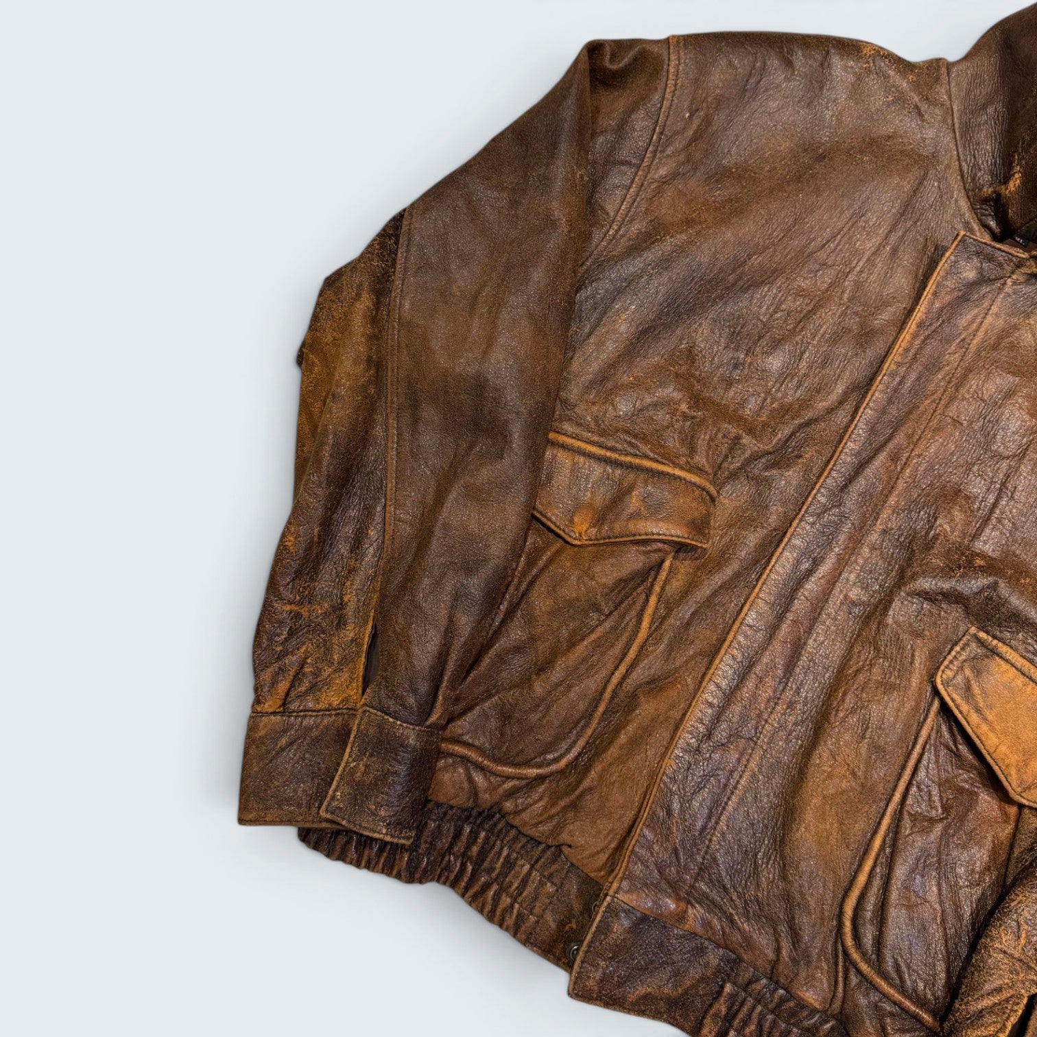 Winlit XL Brown Leather Jacket