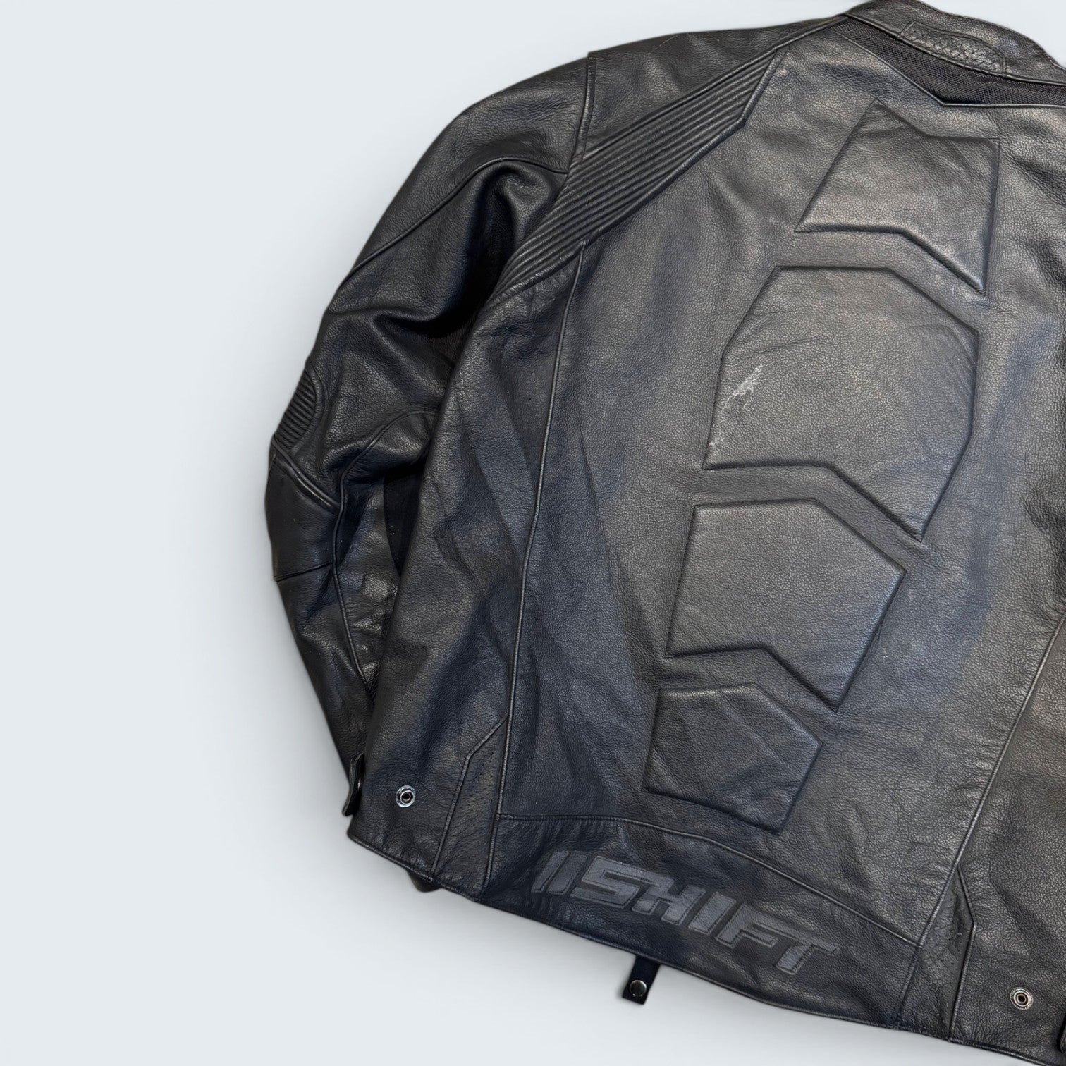 Shift XL Black Biker Leather Jacket