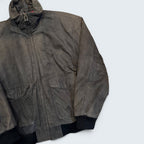 Hunt Club M Olive Brown Leather Bomber Jacket