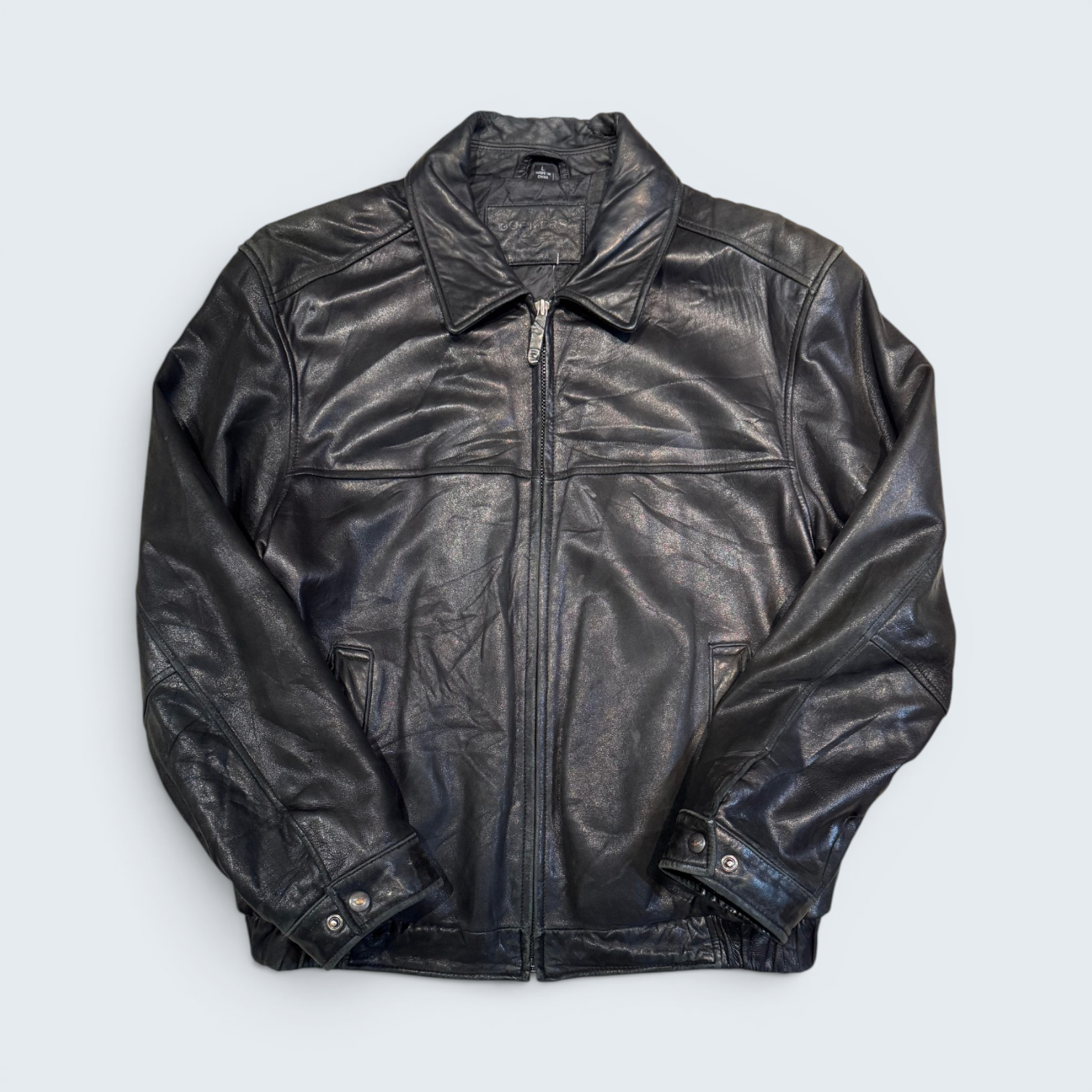 Dockers L Black Leather Jacket