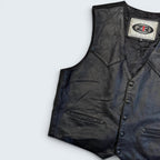 Z1R Apparel 48 Black Leather Biker Vest