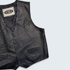 Z1R Apparel 48 Black Leather Biker Vest