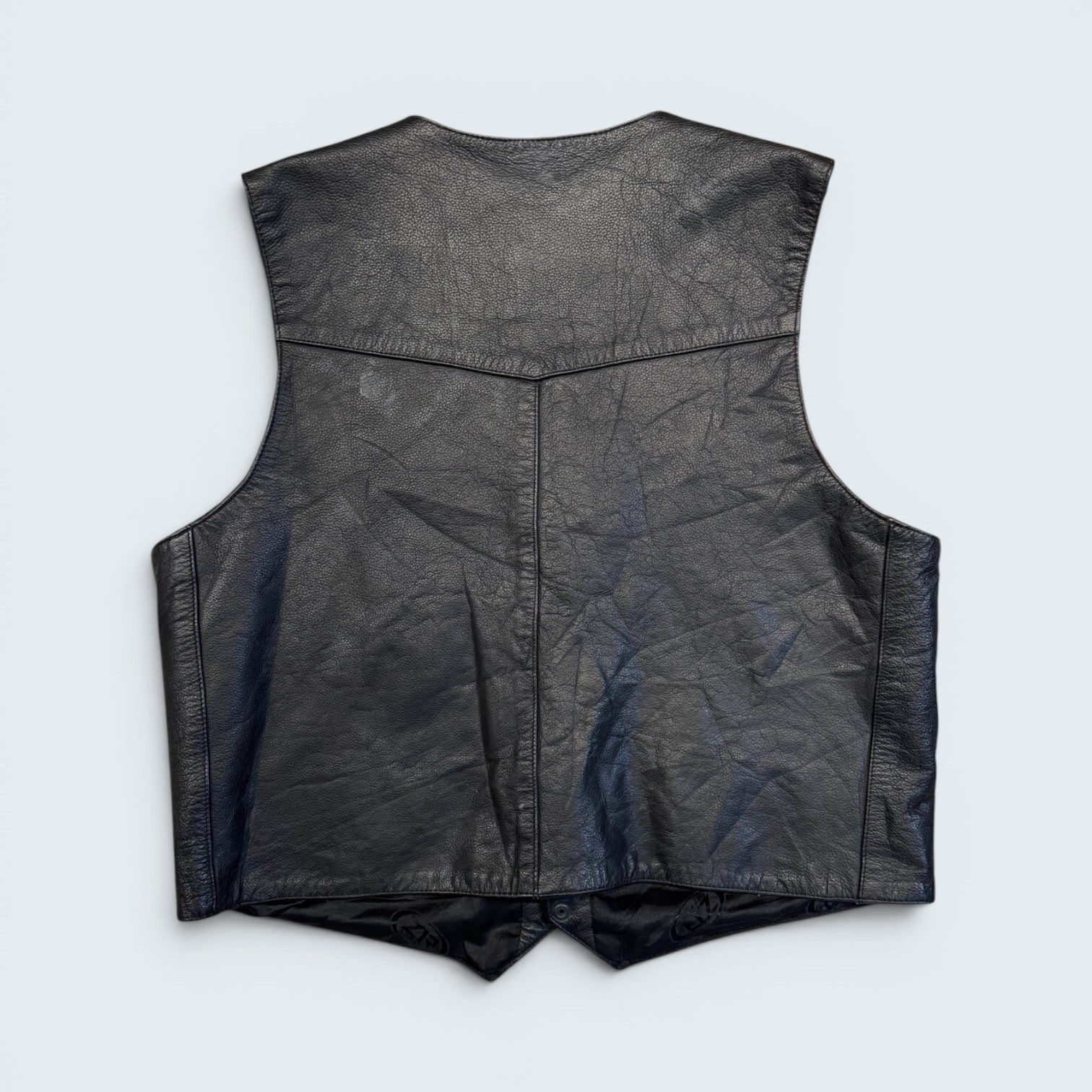 Z1R Apparel 48 Black Leather Biker Vest