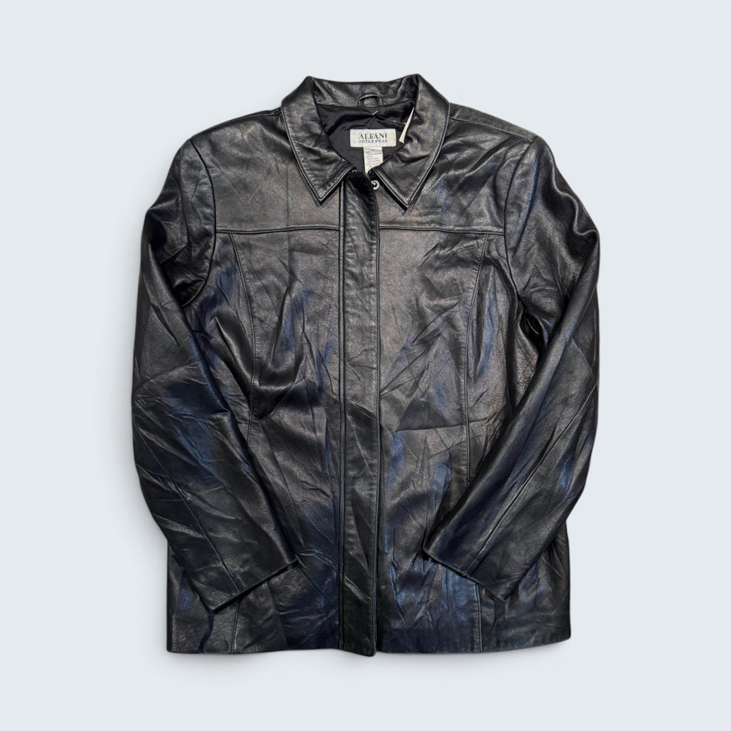 Alfani Outerwear XL Black Leather Jacket