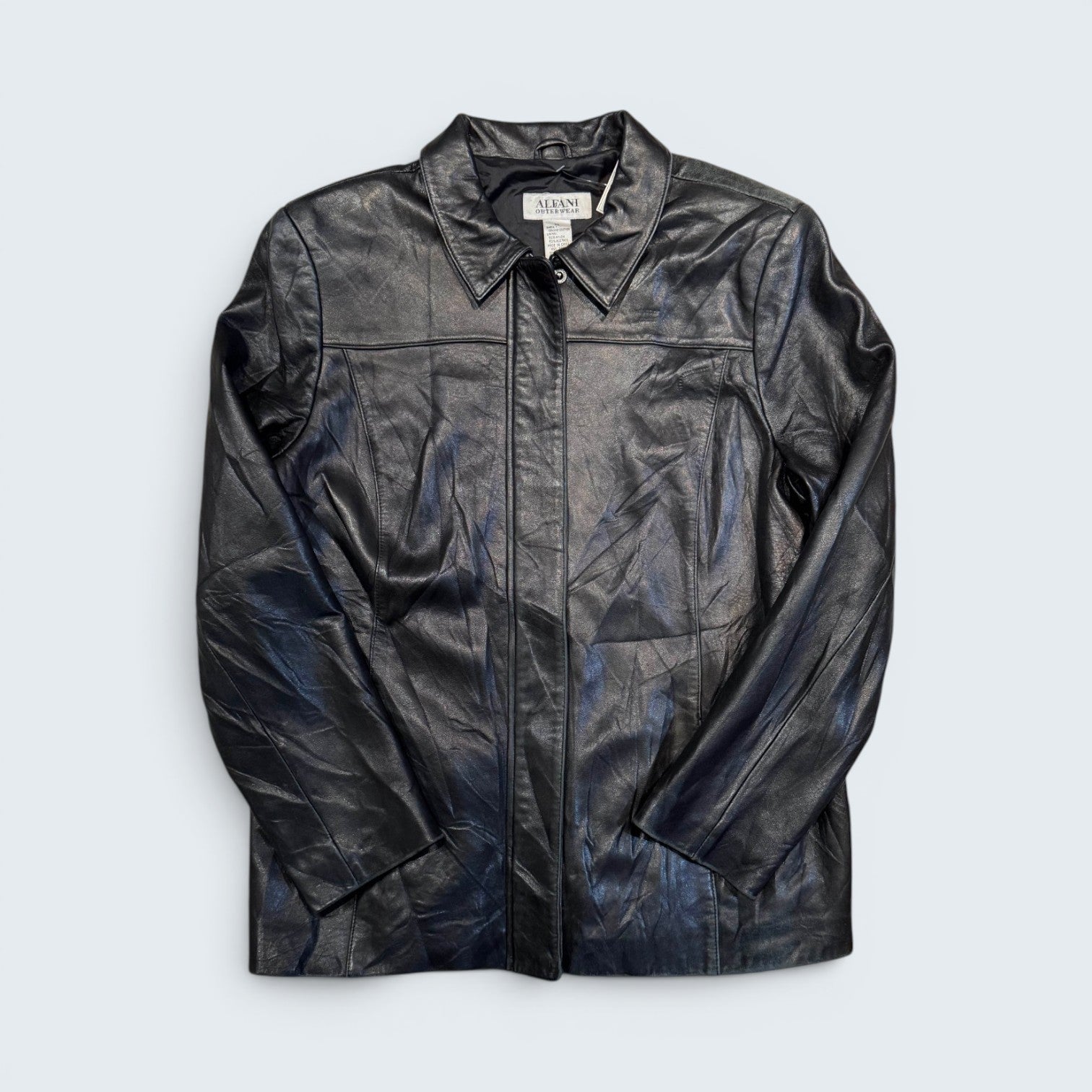 Alfani Outerwear XL Black Leather Jacket