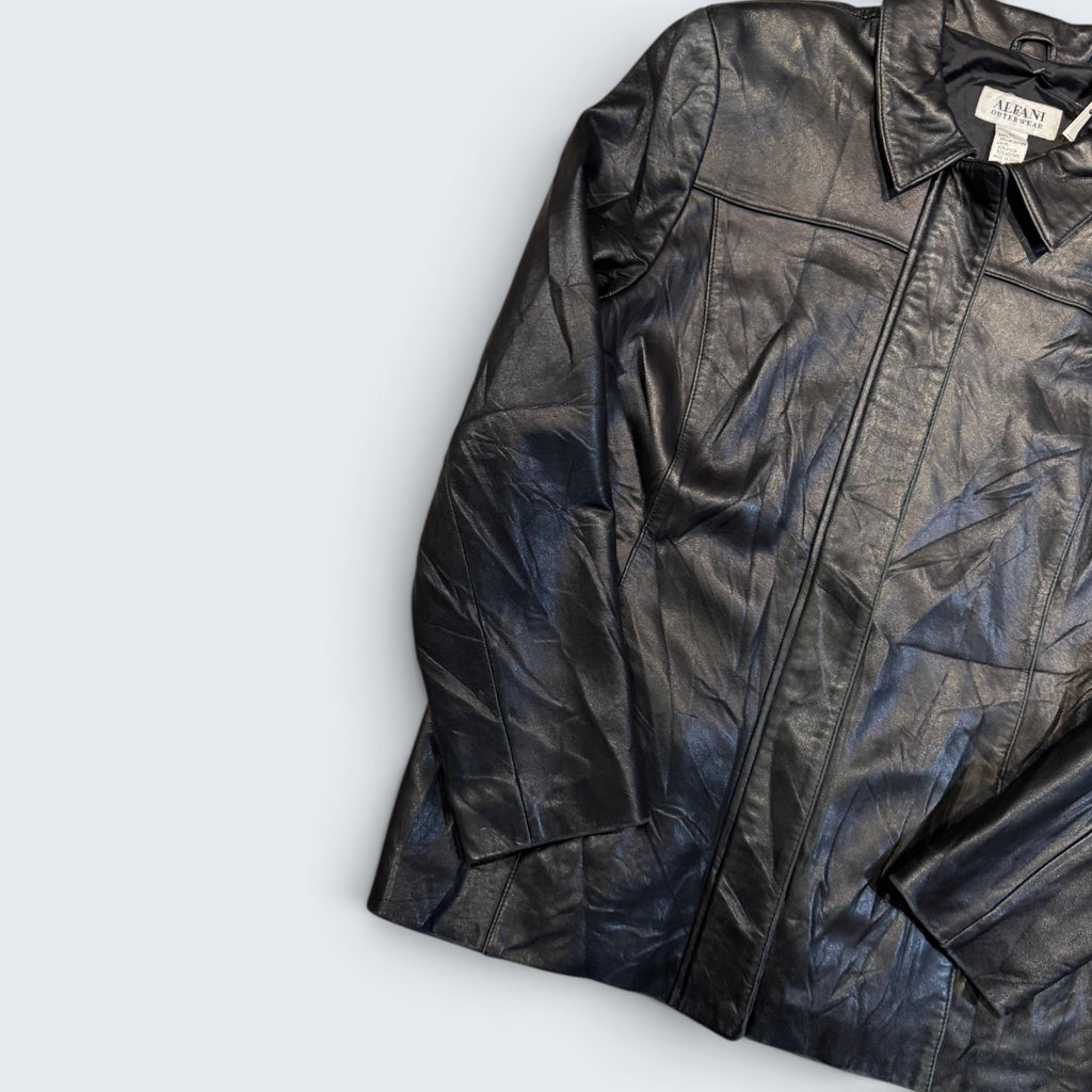 Alfani Outerwear XL Black Leather Jacket