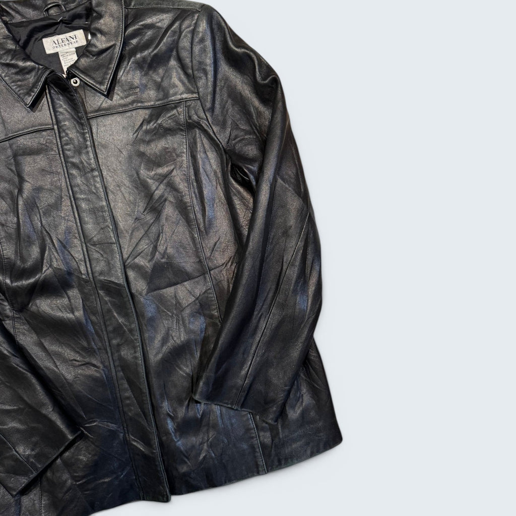 Alfani Outerwear XL Black Leather Jacket
