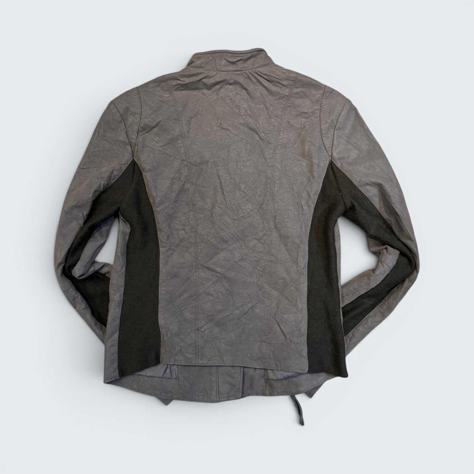 Free People 8 Grey Leather Jacket