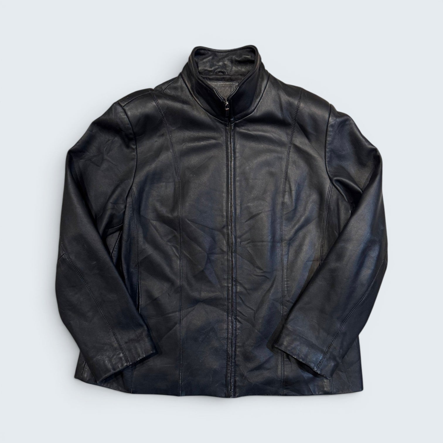 George Plus 1X Black Leather Jacket