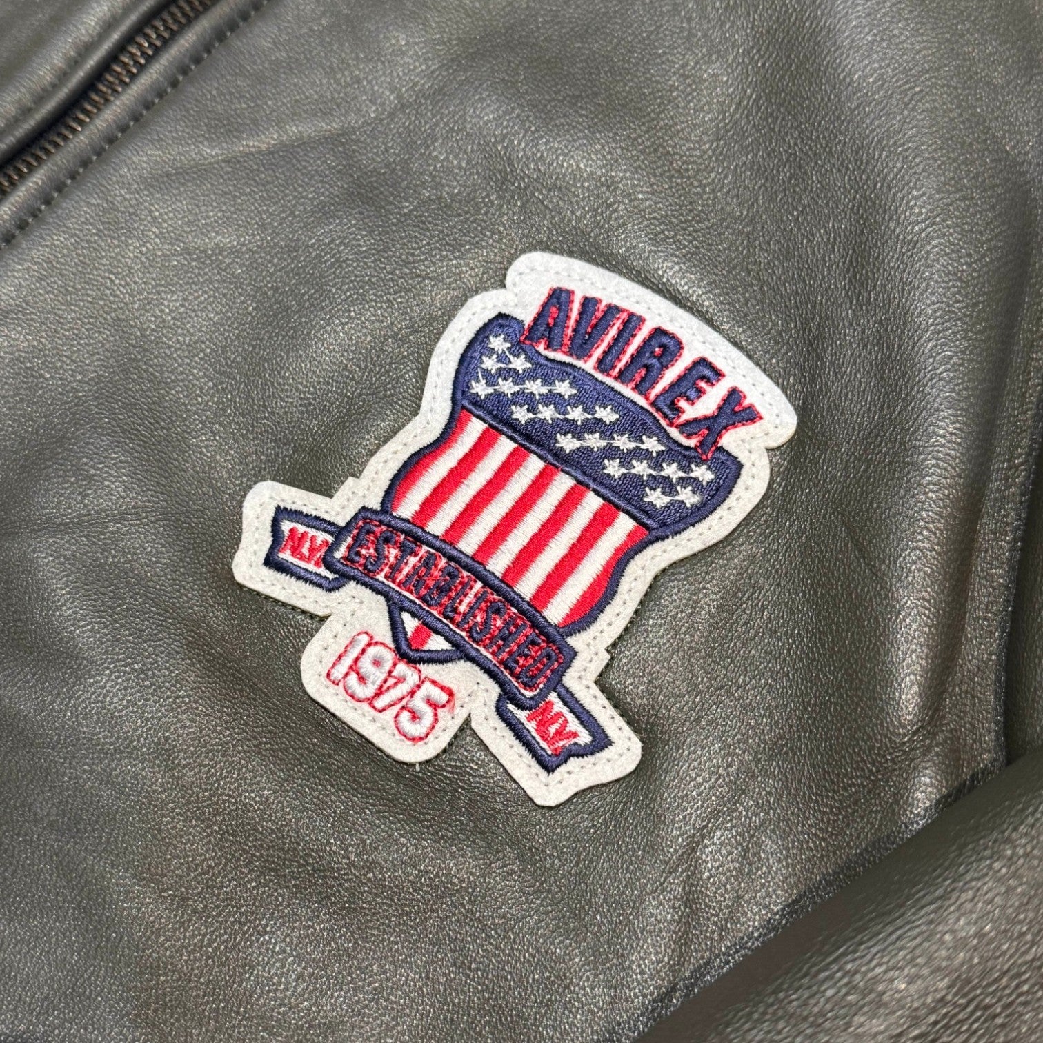 Avirex - Green USA Varsity Leather Jacket - 2XL