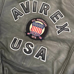 Avirex - Green USA Varsity Leather Jacket - 2XL