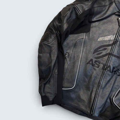 Alpinestars - Black Leather Moto Jacket - US 48