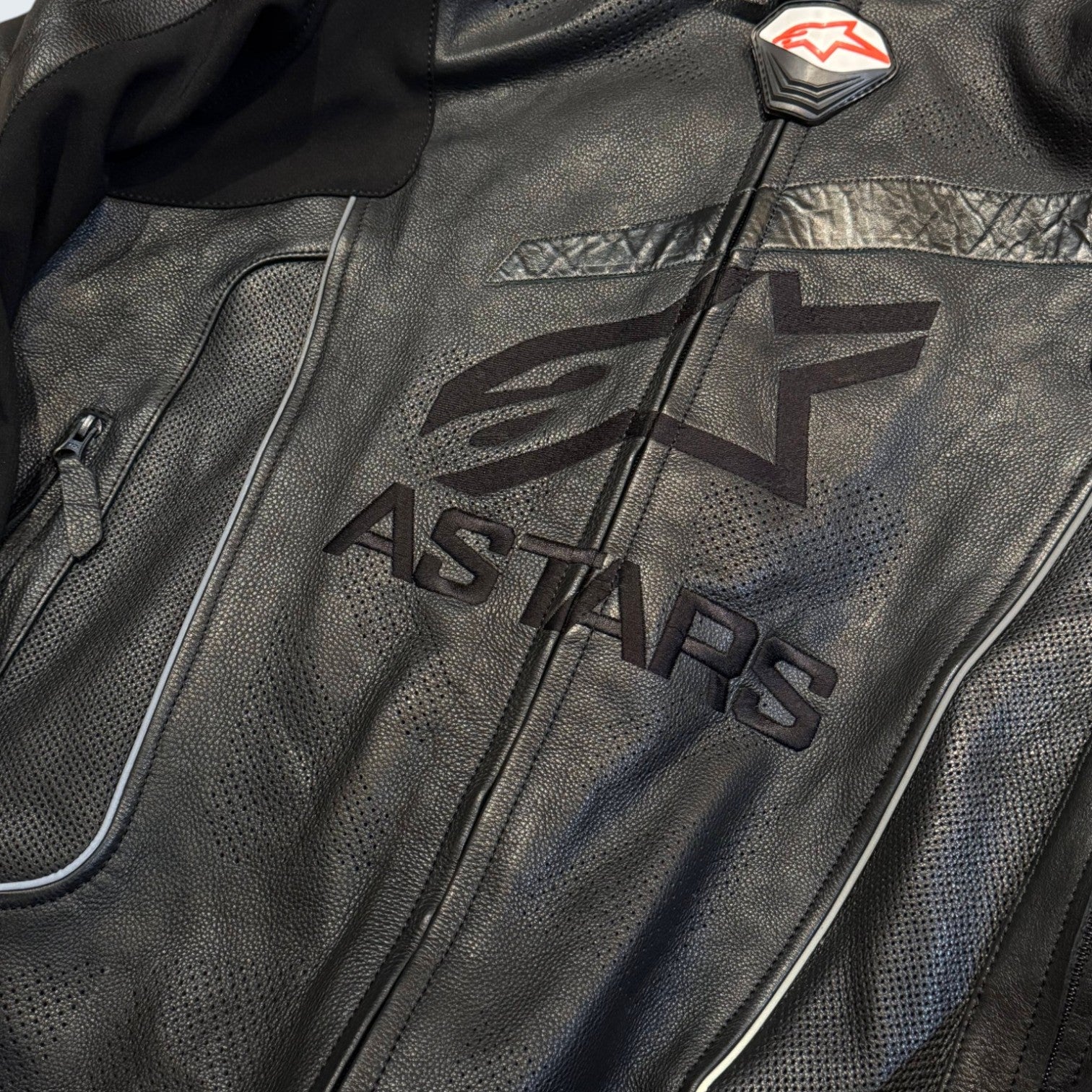 Alpinestars - Black Leather Moto Jacket - US 48