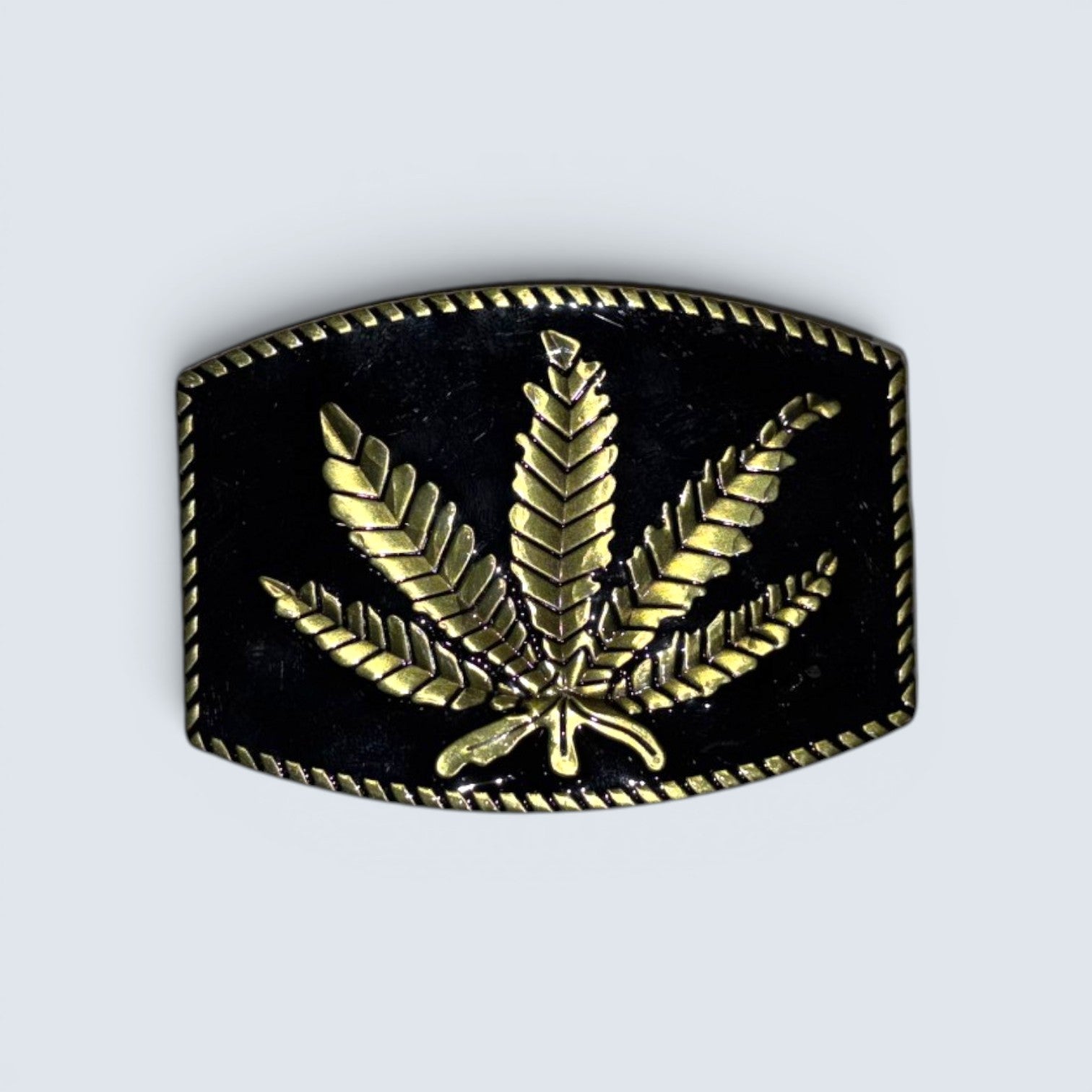 Weed Black And Yellow Buckle