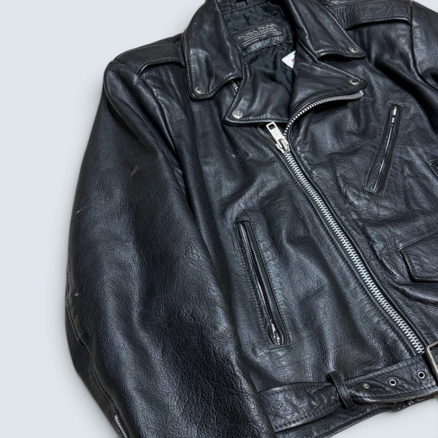 Cosa Nova Vintage Black Leather Jacket - S
