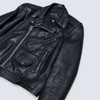 Cosa Nova Vintage Black Leather Jacket - S