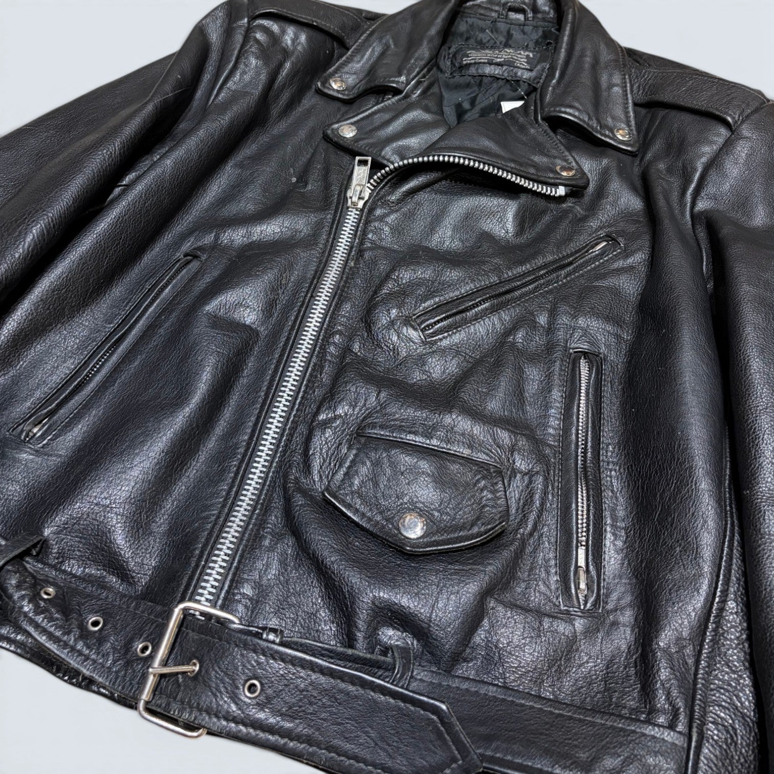 Cosa Nova Vintage Black Leather Jacket - S