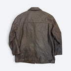 Weatherproof Brown Leather Jacket - L