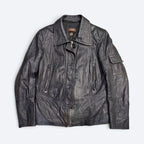 Danier Black Leather Jacket - M