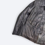 Danier Black Leather Jacket - M