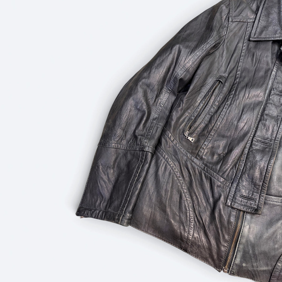 Danier Black Leather Jacket - M