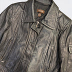 Danier Black Leather Jacket - M