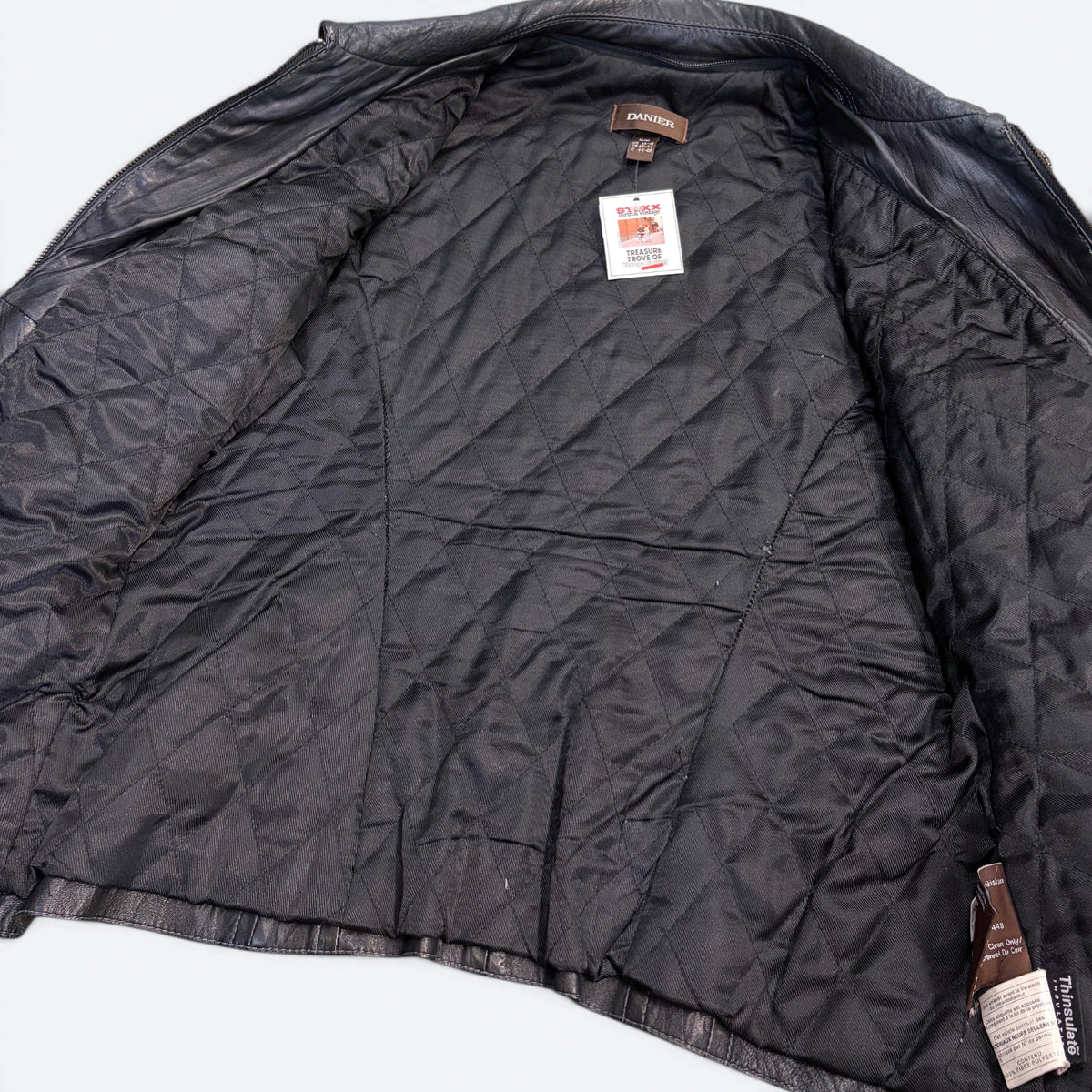 Danier Black Leather Jacket - M
