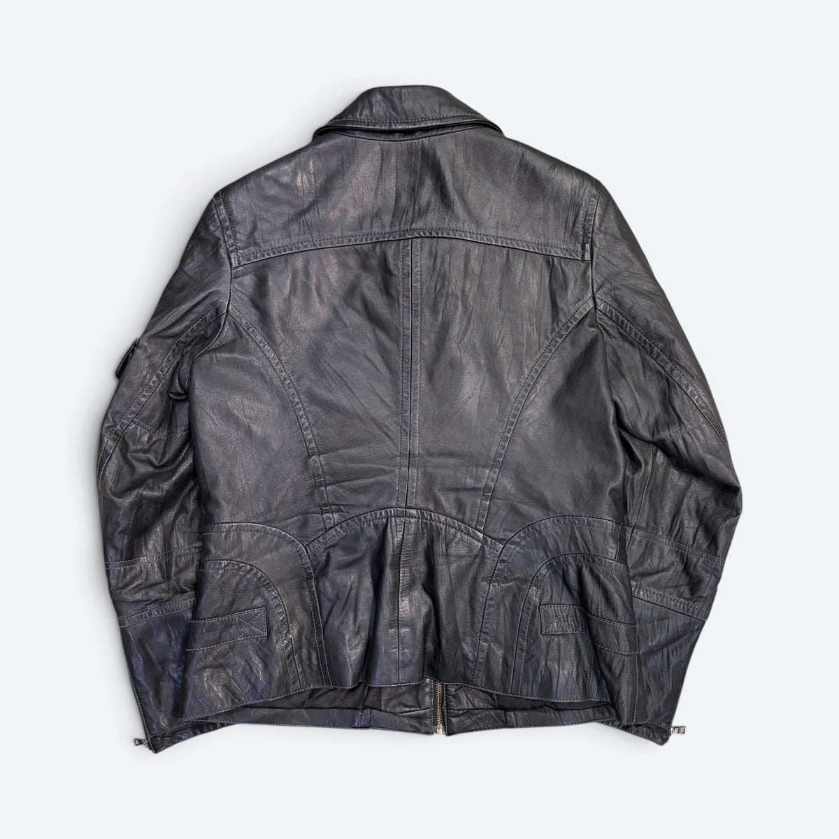Danier Black Leather Jacket - M