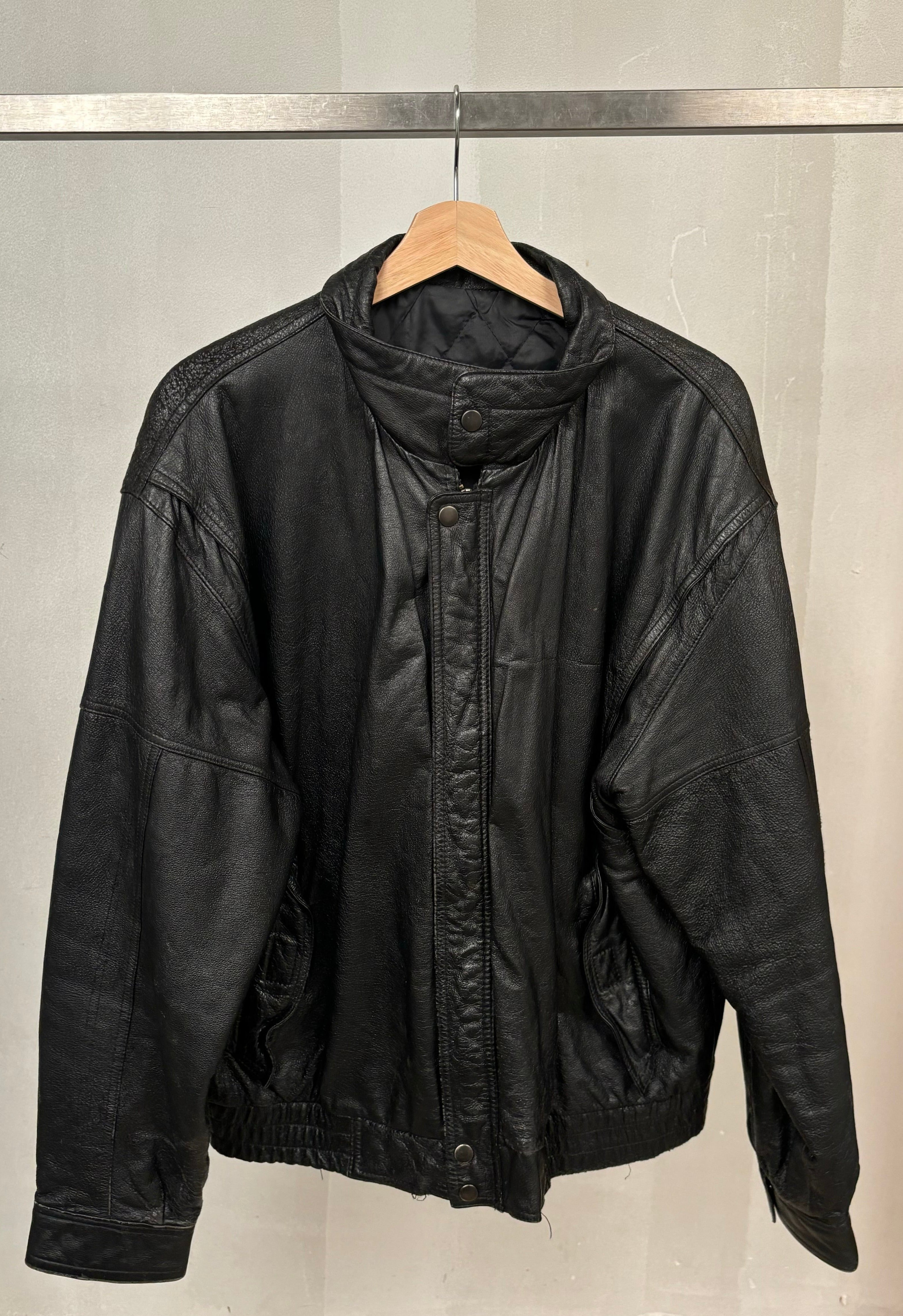 Echtes Leder Leather Jacket – STOXX THRIFT & VINTAGE