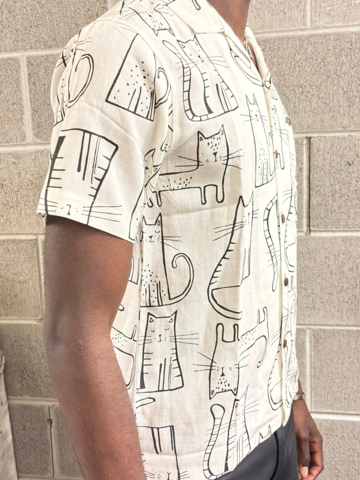 Puddy Cat Hawaiian  Camp Collar Shirt