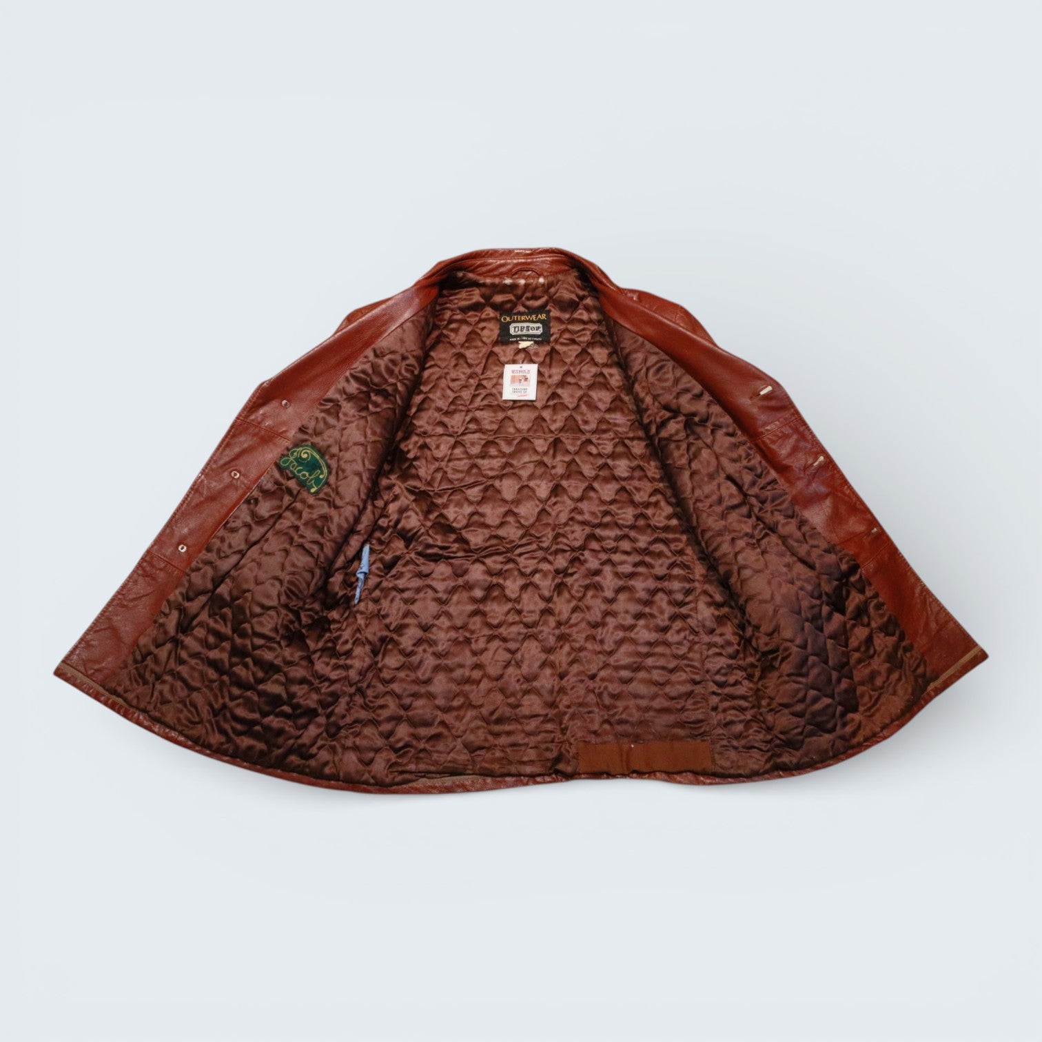 TipTop Mahogany Brown Leather Jacket Size 45