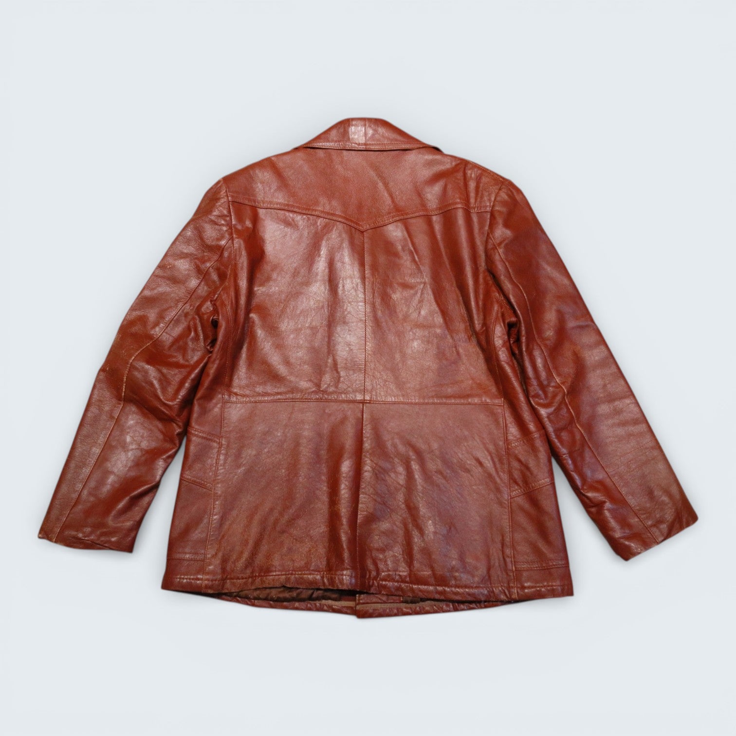 TipTop Mahogany Brown Leather Jacket Size 45