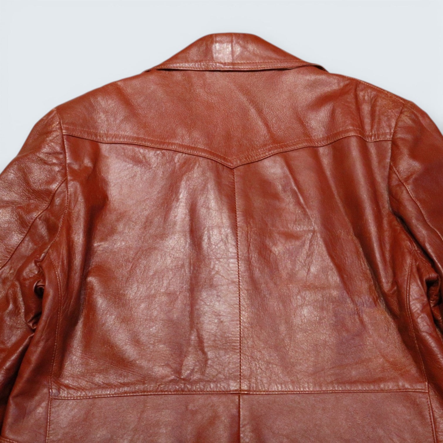 TipTop Mahogany Brown Leather Jacket Size 45