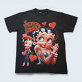 Betty Boop Heart Black Graphic Tee