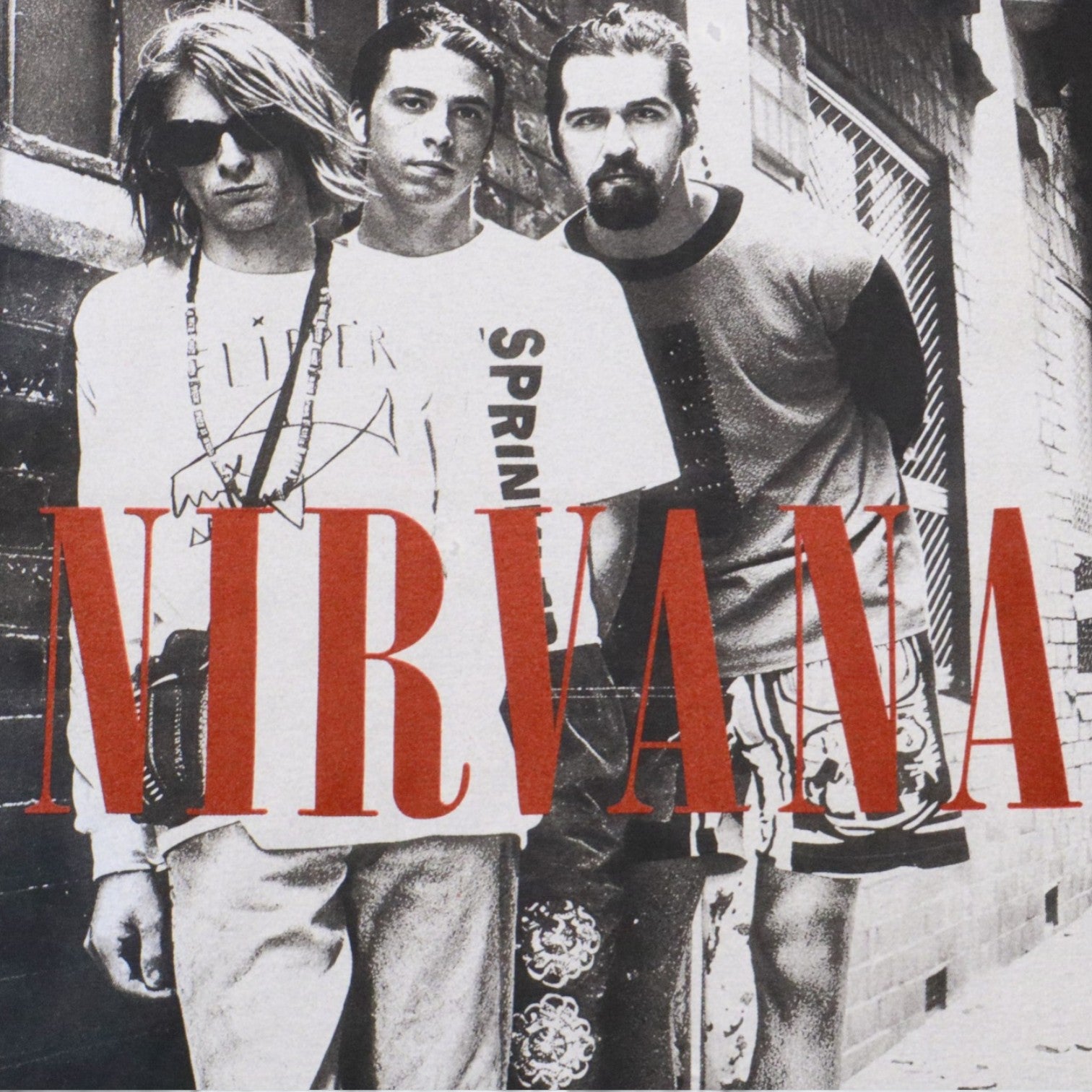 Nirvana Black and White Graphic Tee