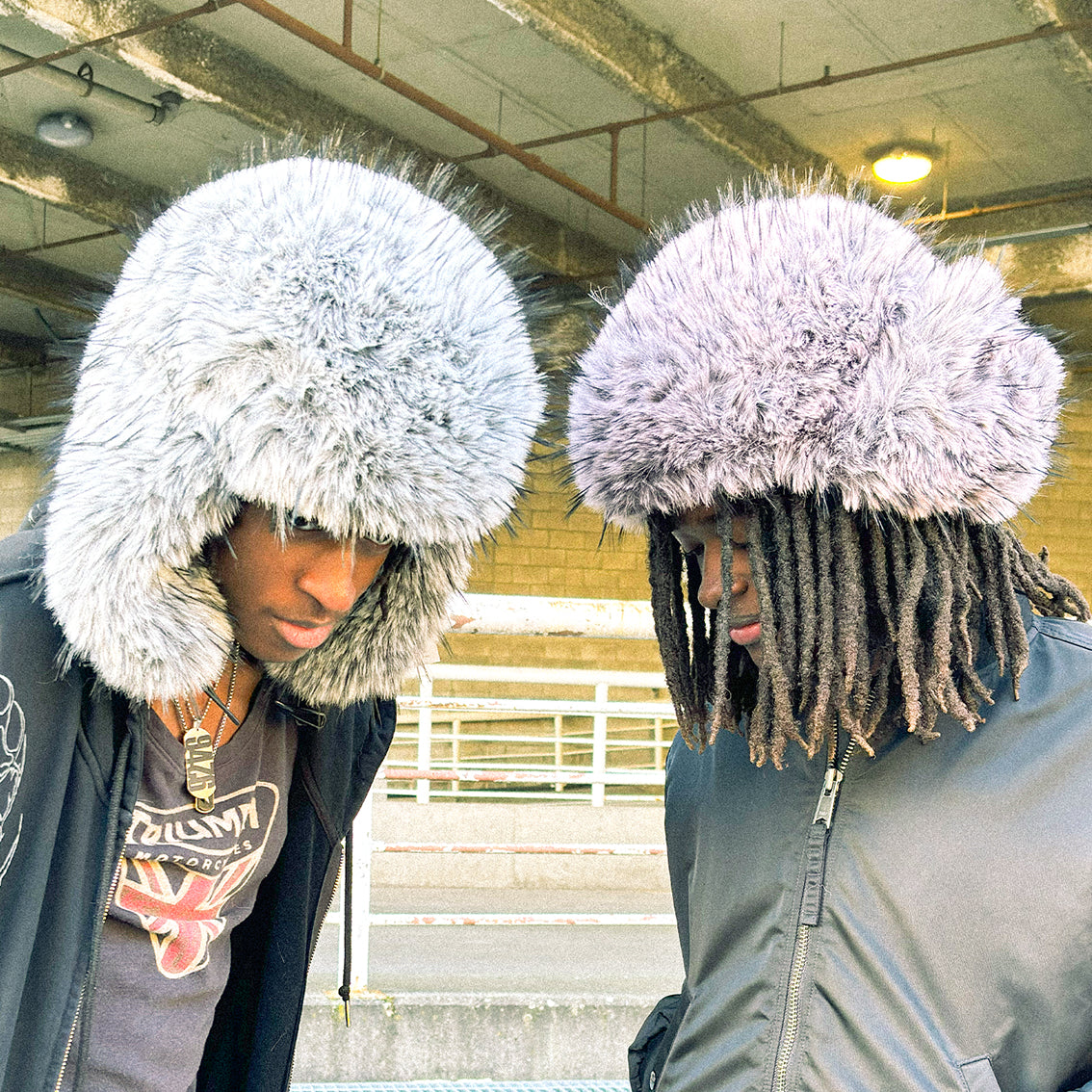 Spikey Trapper Faux Fur Hat