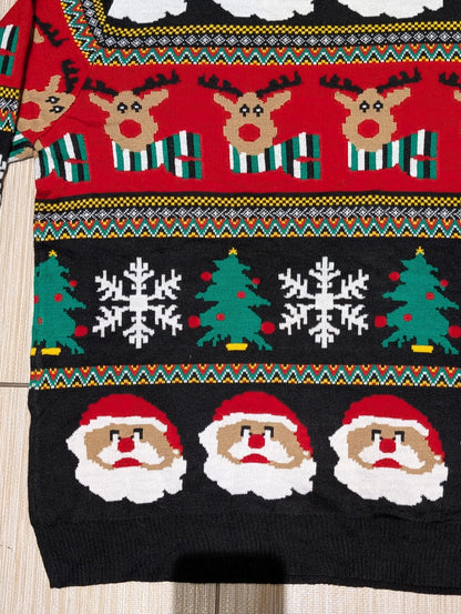 Reindeer Tree & Santa Christmas Sweater
