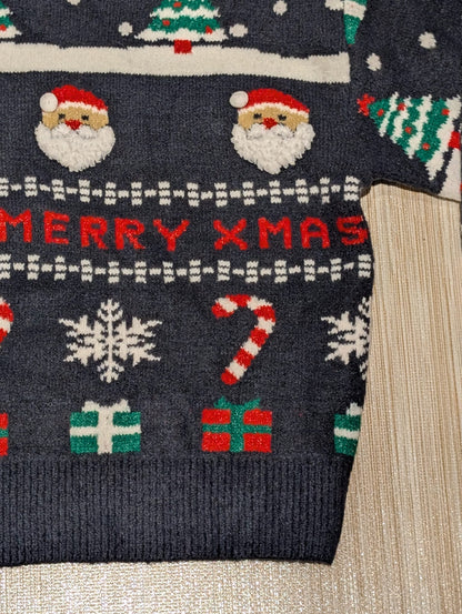 Santa Tree & Cane Christmas Sweater