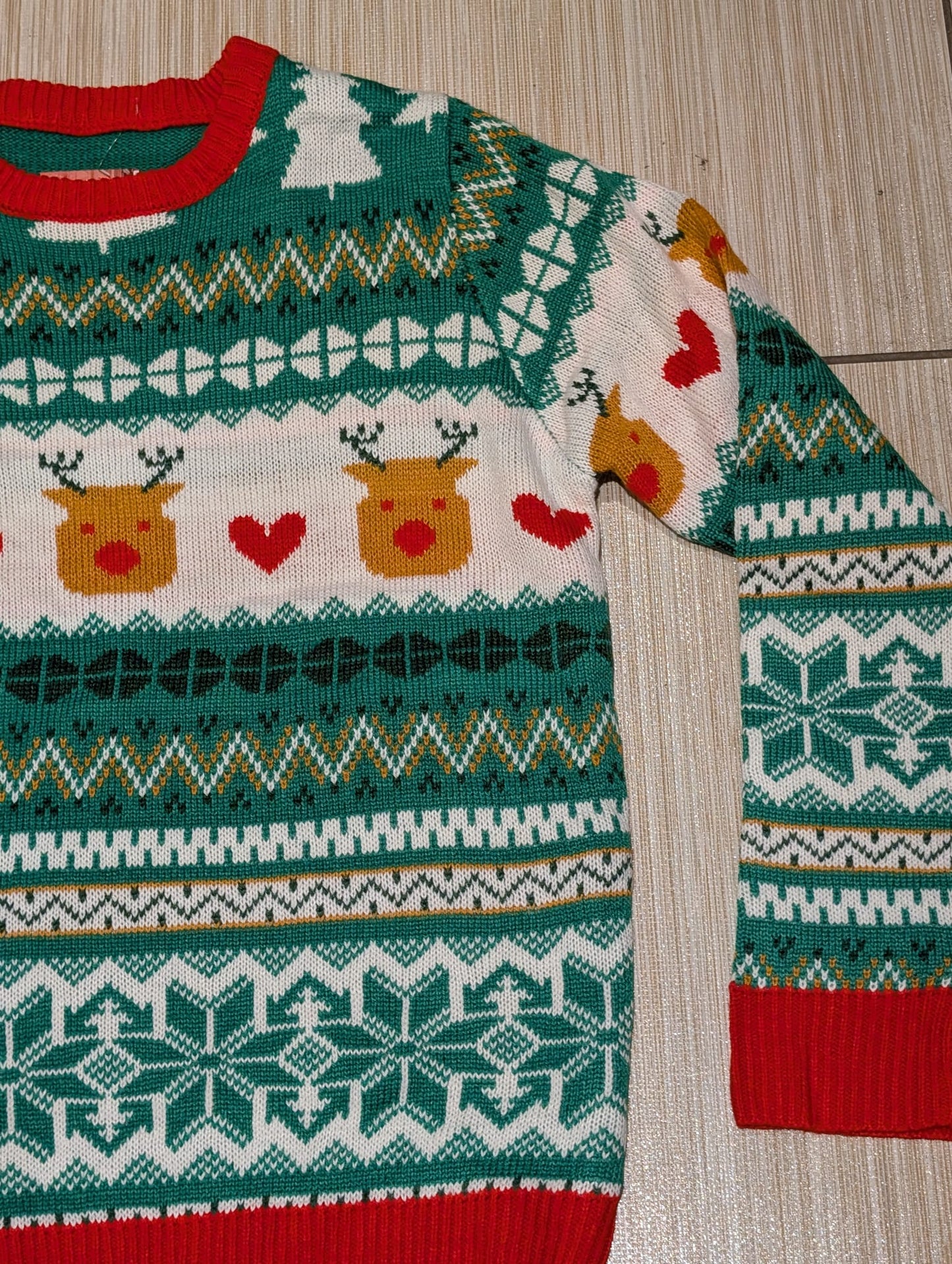 Reindeer Pattern Christmas Sweater