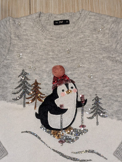 Ski Penguin Christmas Sweater