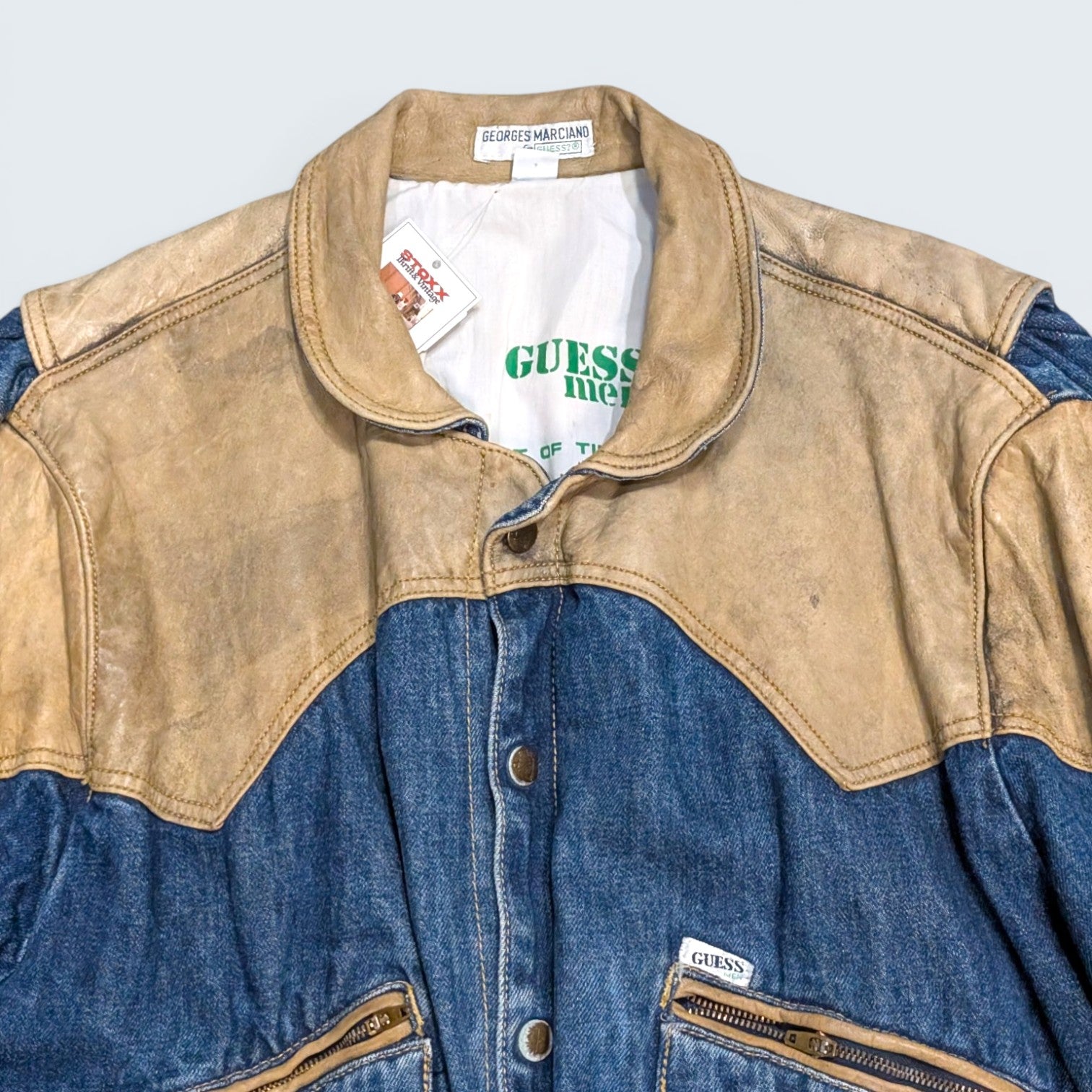Guess Leather & Denim Jacket