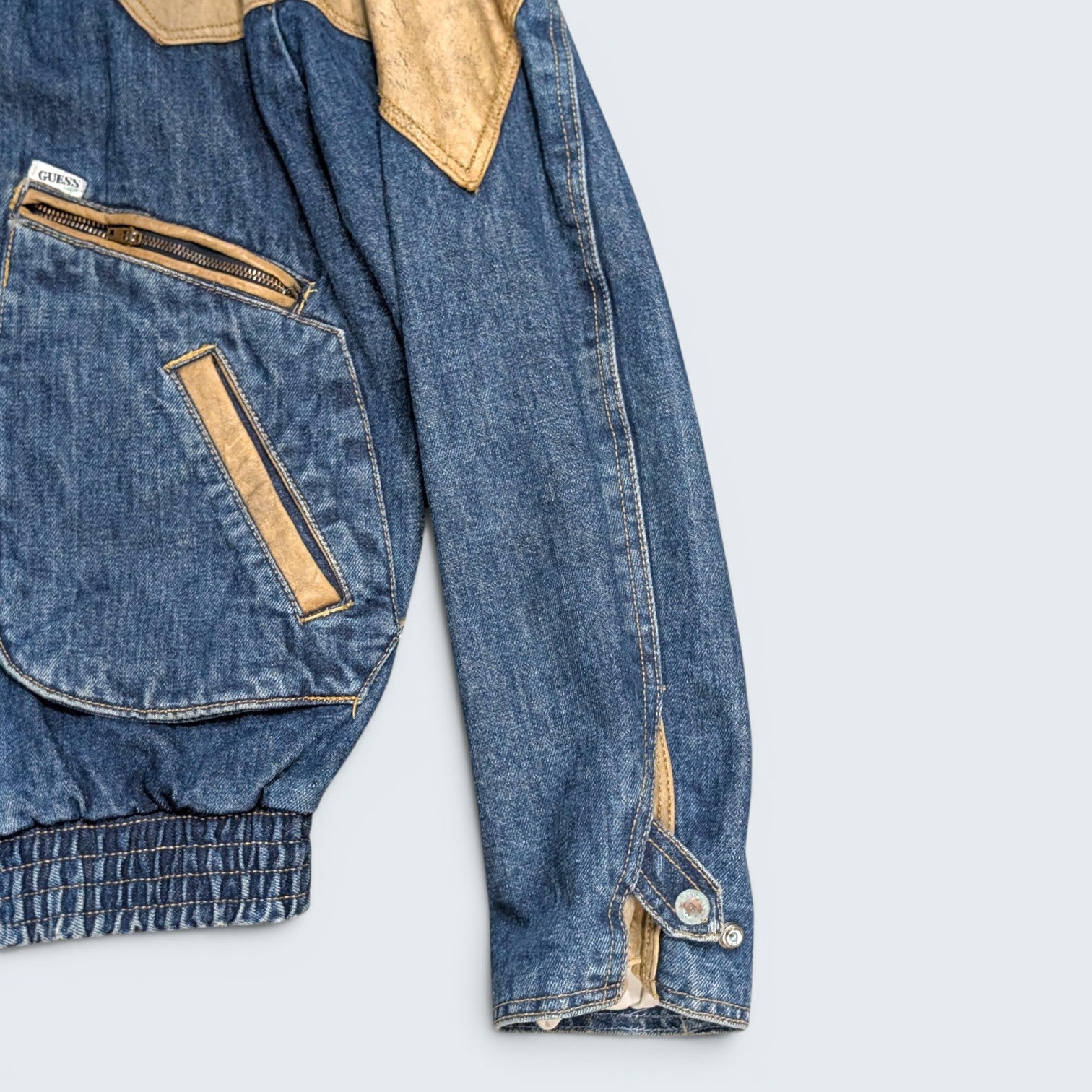 Guess Leather & Denim Jacket