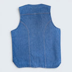 Wrangler Sherpa Vest - Denim - Medium