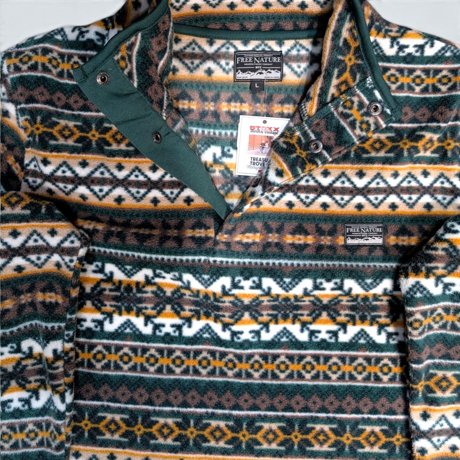 Free Nature Aztec Sherpa Fleece - L