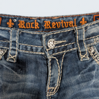 Rock Revival Distressed Slim Jeans — Size 27