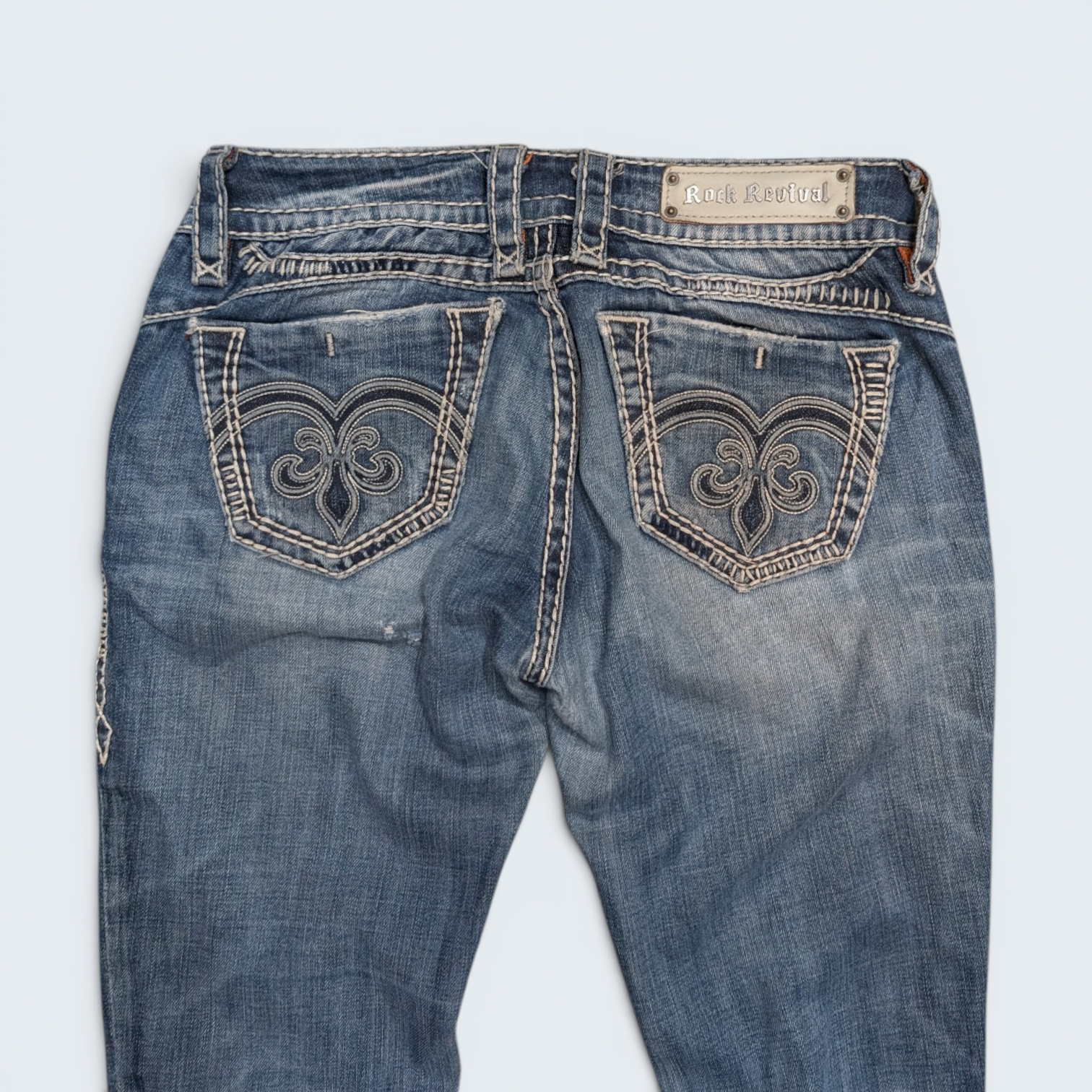 Rock Revival Distressed Slim Jeans — Size 27