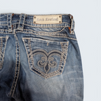 Rock Revival Distressed Slim Jeans — Size 27